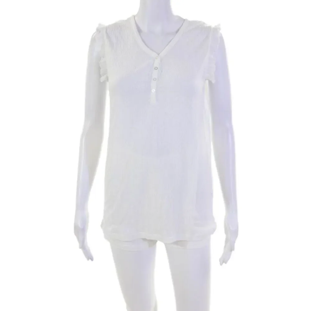 You Say Women's V-Neck Sleeveless Two Piece Pajama Set White Size XS
